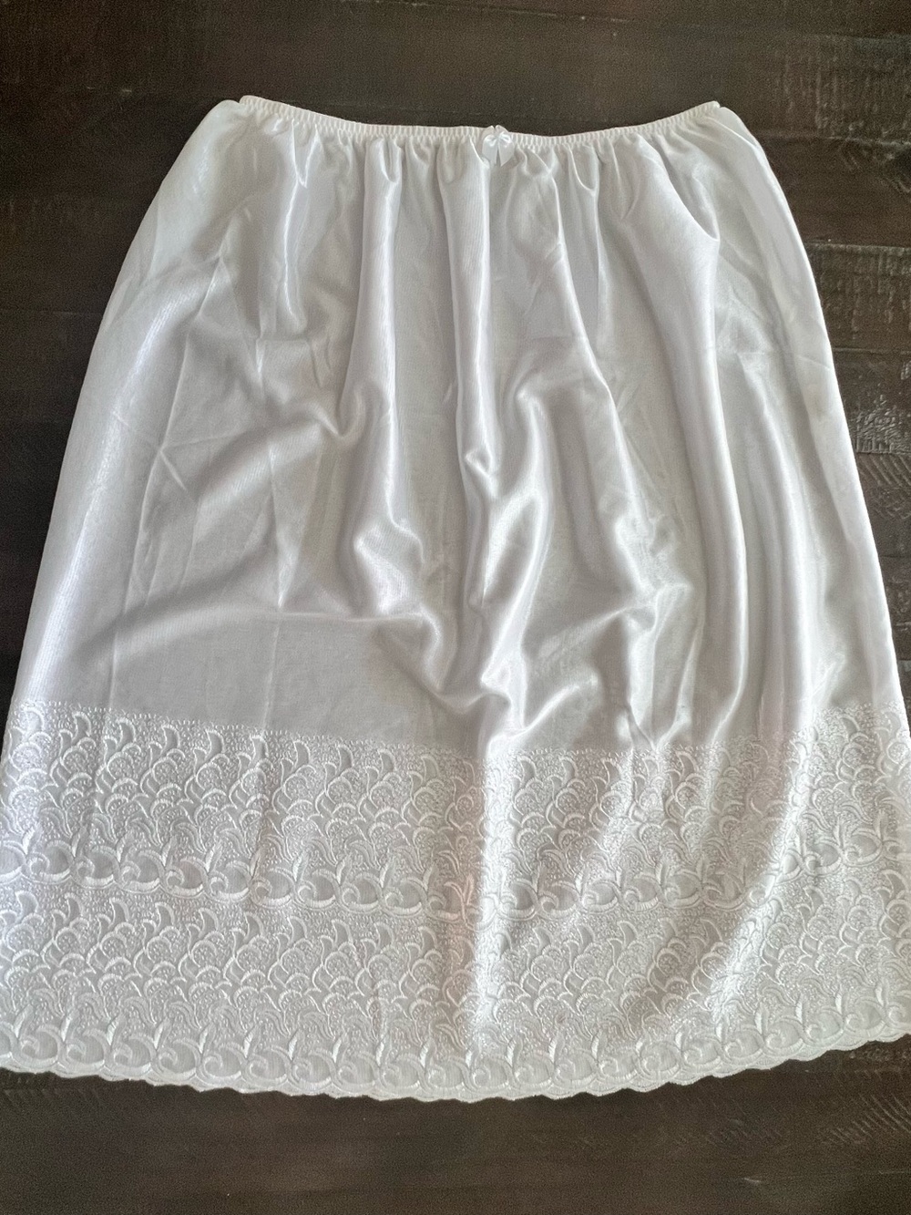 Women Lace Slips Skirt Modal Underskirt Floral Embroidered Petticoats Stretch